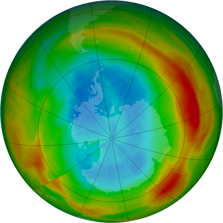 Antarctic ozone map for 18 September 1981